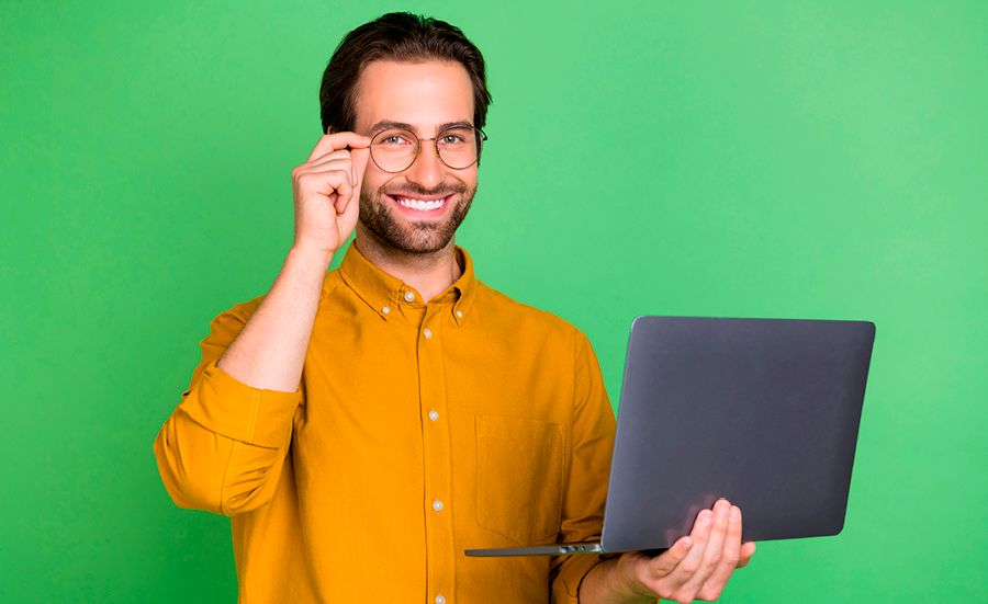 Abbildung einer Brille fuer die Naehe